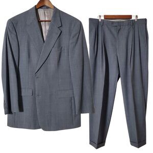 Austin Reed 2 Piece Suit Mens 44R 36X32 Gray VTG VL Wool